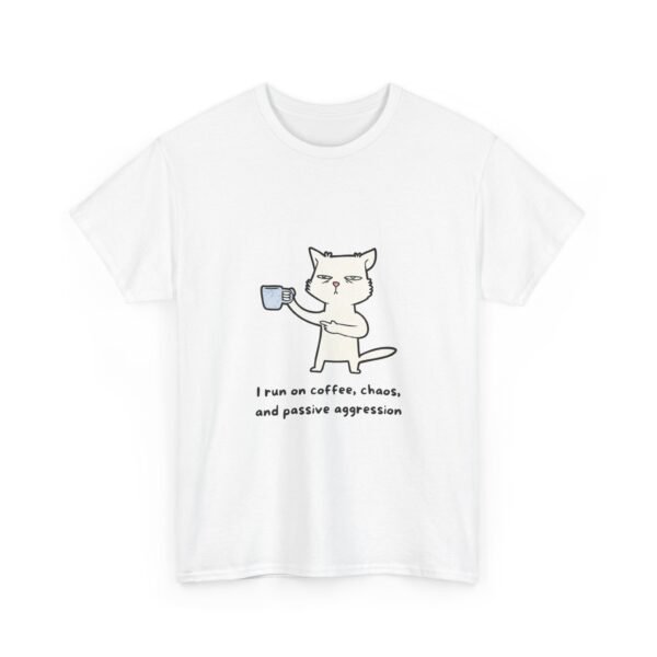 12022133268137836290_2048-1.jpeg Unisex t-shirt from Twisted Angell with the sarcastic phrase “I run on Coffee, Chaos, and Passive Aggression” printed on the front.