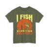Unisex t-shirt from Twisted Angell with the sarcastic phrase “I Fish So I Don't Choke People” printed on the front.