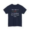 Unisex t-shirt from Twisted Angell with the sarcastic phrase “Most Likely To Cry Watching The Kids Open Gifts” printed on the front.