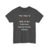 Unisex t-shirt from Twisted Angell with the sarcastic phrase “Most Likely To Hide In The Bathroom During Family Photos” printed on the front.