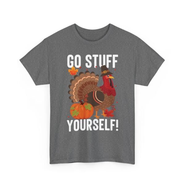 Unisex t-shirt from Twisted Angell with the sarcastic phrase “Go Stuff Yourself” printed on the front.