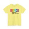 Unisex t-shirt from Twisted Angell with the sarcastic phrase “Office Squad - We Get It Done” printed on the front.