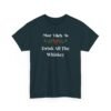 Unisex t-shirt from Twisted Angell with the sarcastic phrase “Most Likely To Drink All The Whiskey” printed on the front.