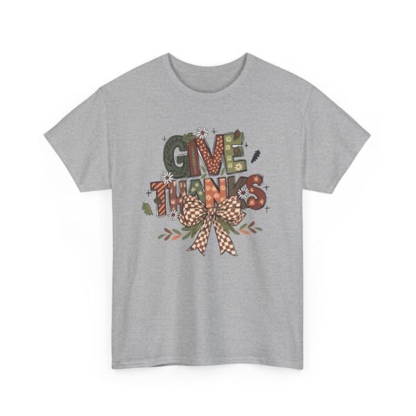 Unisex t-shirt from Twisted Angell with the sarcastic phrase “Give Thanks” printed on the front.