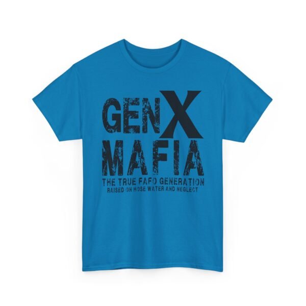 Unisex t-shirt from Twisted Angell with the sarcastic phrase “Gen X Mafia - The True FAFO Generation” printed on the front.