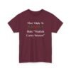 Unisex t-shirt from Twisted Angell with the sarcastic phrase “Most Likely To Hate Mariah Carey Season” printed on the front.