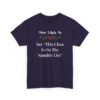 Unisex t-shirt from Twisted Angell with the sarcastic phrase “Most Likely to Say 'This Class Is On The Naughty List” printed on the front.