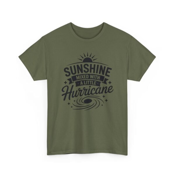 12409701923664828079_2048-1.jpeg Unisex t-shirt from Twisted Angell with the sarcastic phrase “Sunshine Mixed with a Little Hurricane” printed on the front.