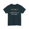Unisex t-shirt from Twisted Angell with the sarcastic phrase “Most Likely To Spill Eggnog On The Copier” printed on the front.