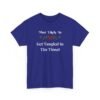 Unisex t-shirt from Twisted Angell with the sarcastic phrase “Most Likely To Get Tangled in the Tinsel” printed on the front.