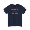 Unisex t-shirt from Twisted Angell with the sarcastic phrase “Most Likely To Stay Home” printed on the front.