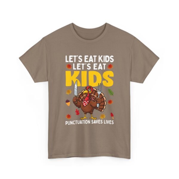 Unisex t-shirt from Twisted Angell with the sarcastic phrase “Let's Eat Kids - Let's Eat, Kids” printed on the front.