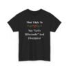 Unisex t-shirt from Twisted Angell with the sarcastic phrase “Most Likely To Say Let's Hibernate And Disappear” printed on the front.