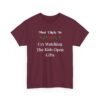 Unisex t-shirt from Twisted Angell with the sarcastic phrase “Most Likely To Cry Watching The Kids Open Gifts” printed on the front.