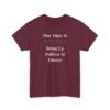 Unisex t-shirt from Twisted Angell with the sarcastic phrase “Most Likely To Bring Up Politics At Dinner” printed on the front.