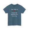 12601580924435720877_2048.jpeg Unisex t-shirt from Twisted Angell with the sarcastic phrase “Most Likely To Forget The Batteries For Every Toy” printed on the front.