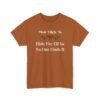 Unisex t-shirt from Twisted Angell with the sarcastic phrase “Most Likely To Hide The Elf So No One Finds It” printed on the front.