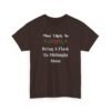 Unisex t-shirt from Twisted Angell with the sarcastic phrase “Most Likely To Bring A Flask To Midnight Mass” printed on the front.