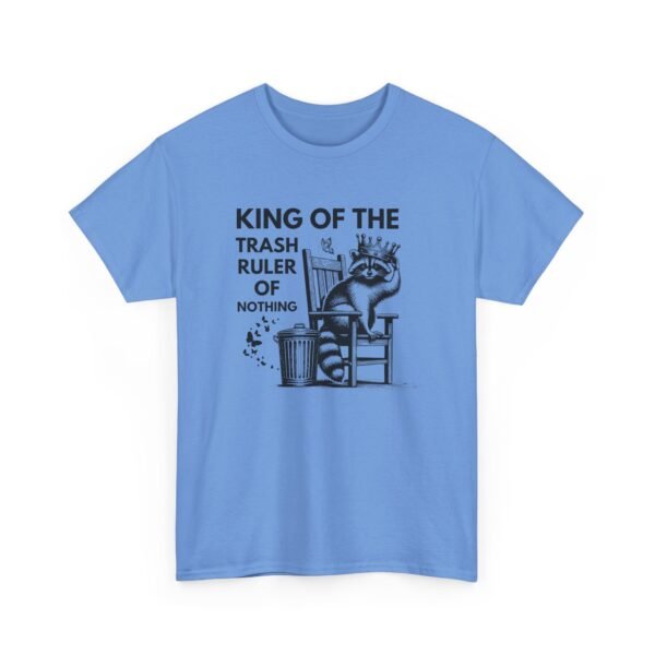 Unisex t-shirt from Twisted Angell with the sarcastic phrase “King Of The Trash, Ruler Of Nothing” printed on the front.