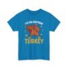 Unisex t-shirt from Twisted Angell with the sarcastic phrase “I'm the Birthday Turkey” printed on the front.