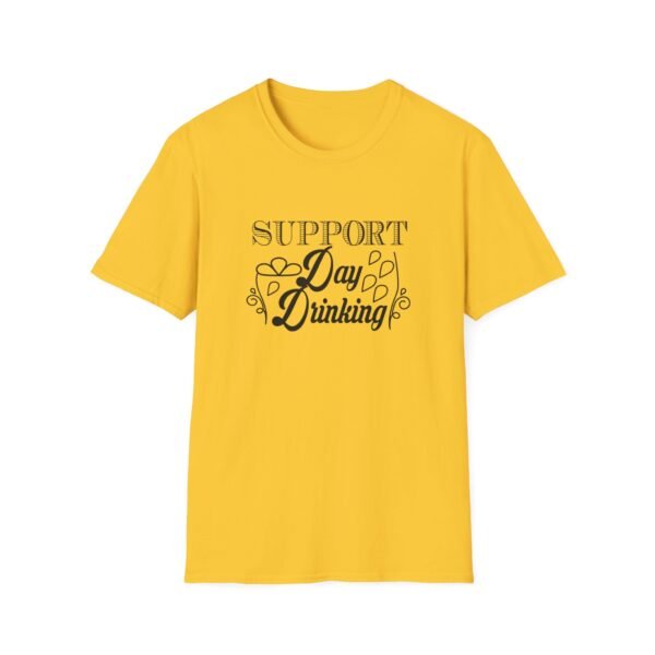 1280382830395258743_2048-1.jpeg Unisex t-shirt from Twisted Angell with the sarcastic phrase “Support Day Drinking” printed on the front.