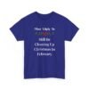 Unisex t-shirt from Twisted Angell with the sarcastic phrase “Most Likely To Still Be Cleaning Up Christmas In February” printed on the front.