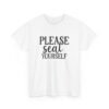 Unisex t-shirt from Twisted Angell with the sarcastic phrase “Please Seat Yourself” printed on the front.
