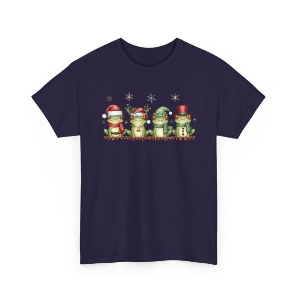 Unisex t-shirt from Twisted Angell with the sarcastic phrase “Festive Frogs” printed on the front.