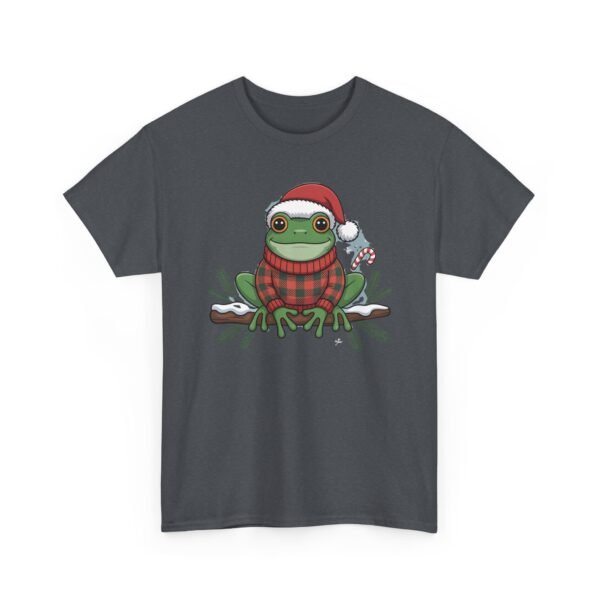 Unisex t-shirt from Twisted Angell with the sarcastic phrase “Festive Frog” printed on the front.
