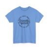 Unisex t-shirt from Twisted Angell with the sarcastic phrase “Friendsgiving” printed on the front.