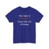 Unisex t-shirt from Twisted Angell with the sarcastic phrase “Most Likely To Forget The Gift Exchange” printed on the front.