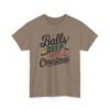 Unisex t-shirt from Twisted Angell with the sarcastic phrase “Balls Deep Into Christmas” printed on the front.