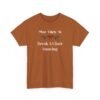 Unisex t-shirt from Twisted Angell with the sarcastic phrase “Most Likely To Break A Chair Dancing” printed on the front.
