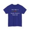 Unisex t-shirt from Twisted Angell with the sarcastic phrase “Most Likely To Sneak A Peek At Their Gift” printed on the front.