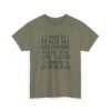 Unisex t-shirt from Twisted Angell with the sarcastic phrase “I Need To Teach My Facial Expressions How To Use Their Inside Voice” printed on the front.