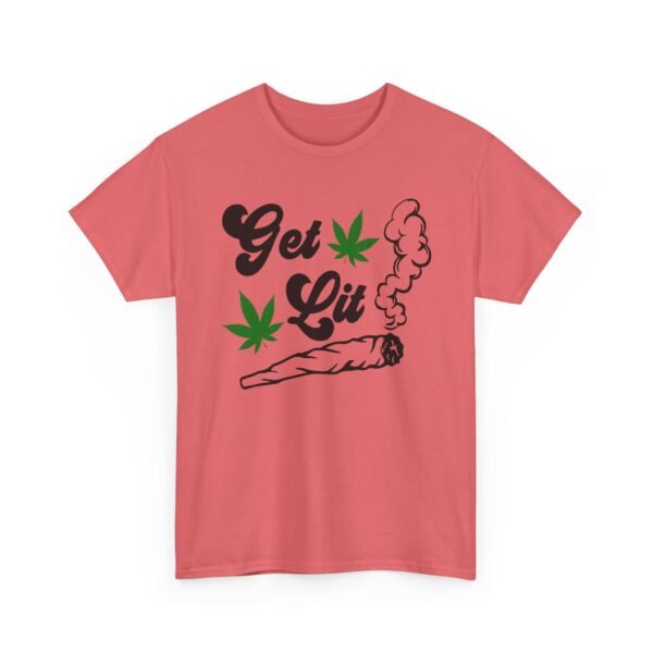 Unisex t-shirt from Twisted Angell with the sarcastic phrase “Get Lit” printed on the front.