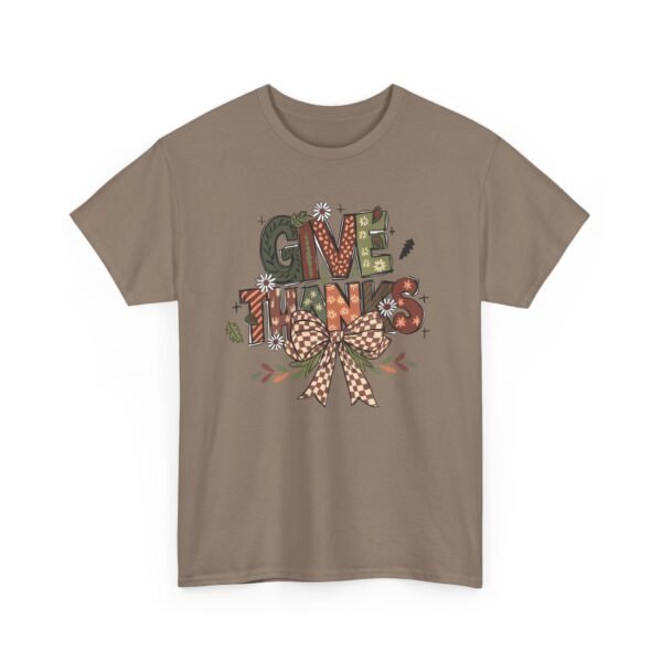 Unisex t-shirt from Twisted Angell with the sarcastic phrase “Give Thanks” printed on the front.