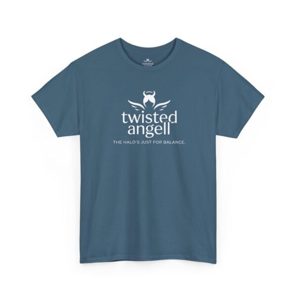 Unisex t-shirt from Twisted Angell with the sarcastic phrase “Twisted Angell - White” printed on the front.