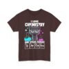 Unisex t-shirt from Twisted Angell with the sarcastic phrase “I Love Chemistry And Speak Fluent Sarcasm” printed on the front.