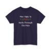 Unisex t-shirt from Twisted Angell with the sarcastic phrase “Most Likely To Smile Through The Pain” printed on the front.