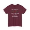 Unisex t-shirt from Twisted Angell with the sarcastic phrase “Most Likely To Give Cash And Call It Thoughtful” printed on the front.