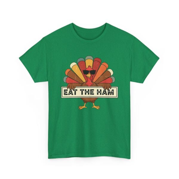 Unisex t-shirt from Twisted Angell with the sarcastic phrase “Eat the Ham” printed on the front.