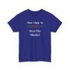 Unisex t-shirt from Twisted Angell with the sarcastic phrase “Most Likely To Steal The Blanket” printed on the front.