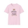 Unisex t-shirt from Twisted Angell with the sarcastic phrase “Chin Up Princess or the Crown Slips” printed on the front.