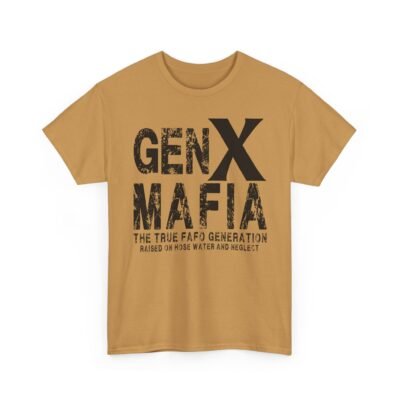 13620242444133400097_2048.jpeg Unisex t-shirt from Twisted Angell with the sarcastic phrase “Gen X Mafia - The True FAFO Generation” printed on the front.