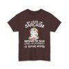 Unisex t-shirt from Twisted Angell with the sarcastic phrase “My Level Of Sarcasm Depends On Your Level Of Stupidity So Speak Wisely” printed on the front.