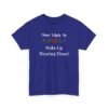 13679320095491819462_2048.jpeg Unisex t-shirt from Twisted Angell with the sarcastic phrase “Most Likely to Wake Up Wearing Tinsel” printed on the front.