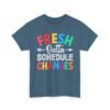 13687859642831083363_2048.jpeg Unisex t-shirt from Twisted Angell with the sarcastic phrase “Fresh Outta Schedule Changes” printed on the front.