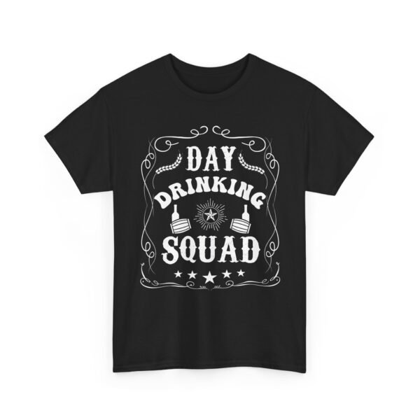 13761366376345415902_2048.jpeg Unisex t-shirt from Twisted Angell with the sarcastic phrase “Day Drinking Squad” printed on the front.