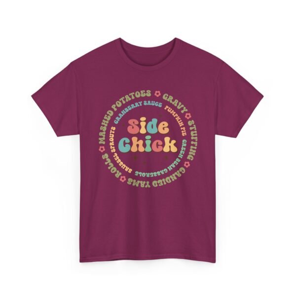 Unisex t-shirt from Twisted Angell with the sarcastic phrase “Side Chick” printed on the front.